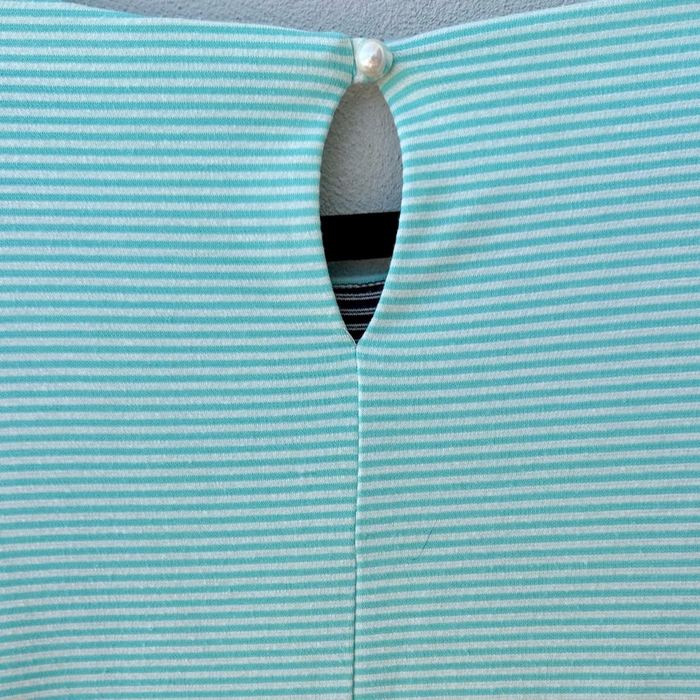 BAR lll Mint and Black Striped Cutout-Style Fit & Flare Dress - Picture 6 of 6